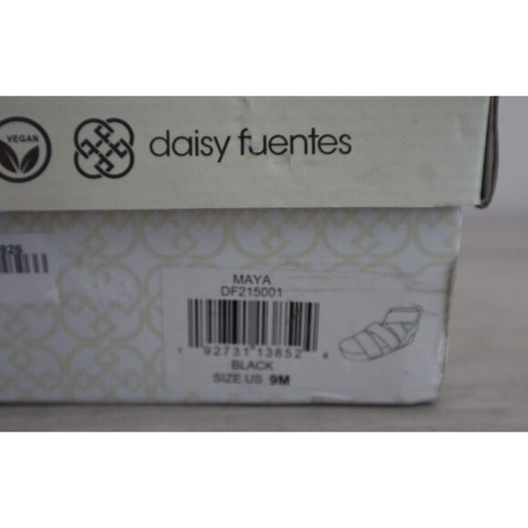 Daisy Fuentes DF215001 Women's Sz 9M Black Maya Open Toe Strappy Sandals - Picture 2 of 10